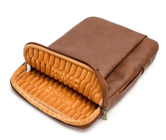 Alt view image 4 of 5 - Kinmac 360° Heavy Duty Protective Laptop Computer Sleeve case Bag Cover with Handle for MacBook Pro 14 inch,14 inch-14.4 inch HP Lenovo Dell ASUS Acer Laptop (Coffee PU)