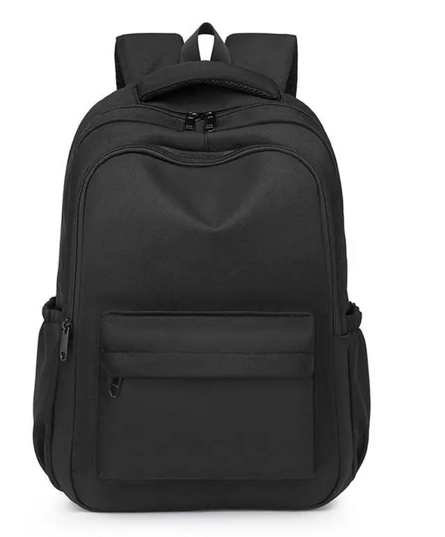 Main image of Cute Aesthetic Backpack for School Supplies College Backpack for Teen Girls Students Laptop Bag Large Capacity Bookbags Travel Lightweight Backpack for Casual Middle School Bag Solid Color(Black)