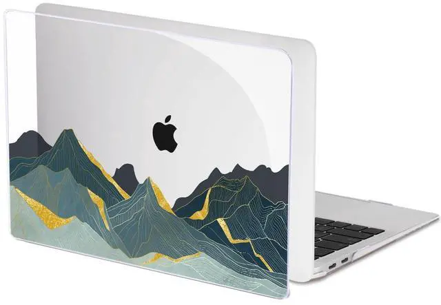 Alt view image 3 of 5 - LCMOCICO for MacBook Air 13 Inch Case 2021 2020 2019 2018, Plastic Hard Shell Case Keyboard Cover for Mac Air 13 Model A2337 M1 A2179 A1932 with Touch ID & Retina Display, Circling Mountain