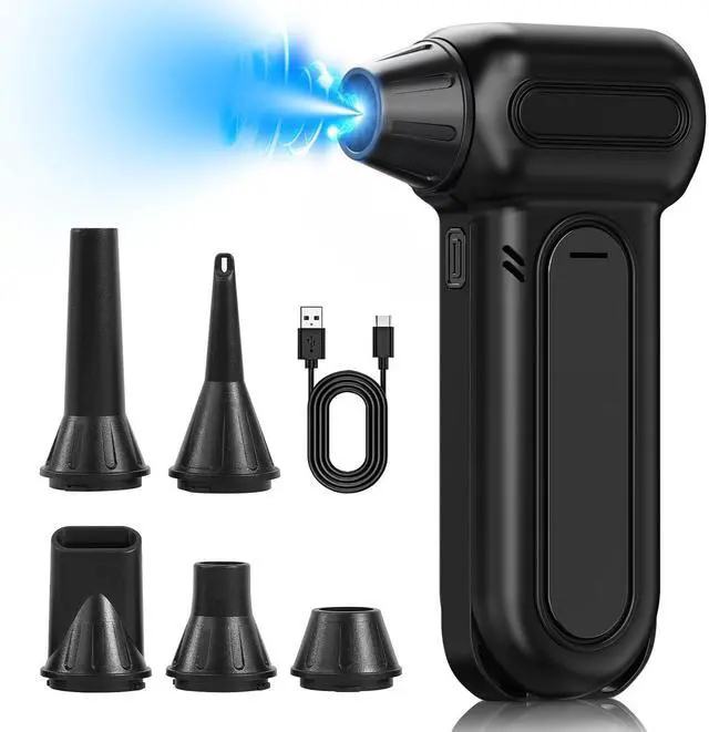 Main image of Compressed Air Duster, 150,000 RPM Keyboard Cleaner, Replace Compressed air can, Computer Accessories for Outdoors, PC, Electronics, Snow and Car Dust Off