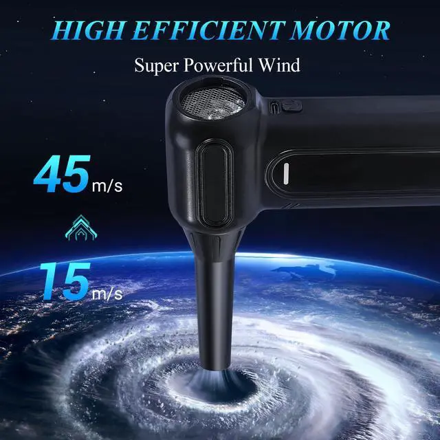 Alt view image 3 of 5 - Compressed Air Duster, 150,000 RPM Keyboard Cleaner, Replace Compressed air can, Computer Accessories for Outdoors, PC, Electronics, Snow and Car Dust Off