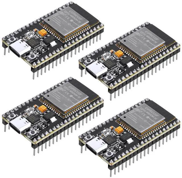 Main image of 4 Pack ESP32 Board ESP32-32S WROOM Module CP2012 USB C 38 Pin WiFi+Blue Tooth Type-C Interface ESP32-DevKitC-32 Development Board STA/AP/STA+AP