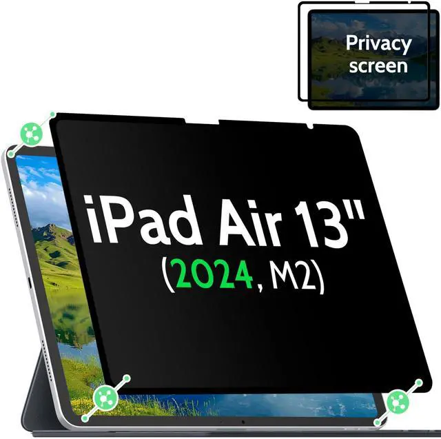 Main image of Mao Yeye Nano Privacy Filter Compatible with iPad Air 13 In,Removable Apple Ipad Air 13 Inch M2 / M3 (6/7th Gen,2024/2025) Screen Protector Anti-Glare Blue Light Film Bubble-Free Shield Case Friendly
