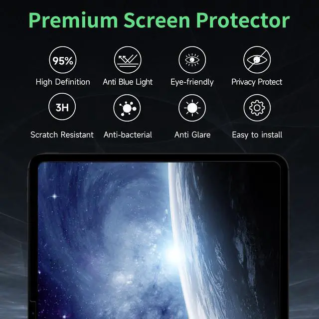 Alt view image 4 of 5 - Mao Yeye Nano Privacy Filter Compatible with iPad Air 13 In,Removable Apple Ipad Air 13 Inch M2 / M3 (6/7th Gen,2024/2025) Screen Protector Anti-Glare Blue Light Film Bubble-Free Shield Case Friendly