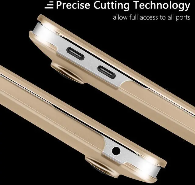 Alt view image 5 of 5 - MEEgoodo for MacBook Air 13 inch Case 2021 2020 2019 2018 Release, Cover Fit Model A2337 M1 A2179 A1932, Flexible Plastic Case for Laptop, Hard Shell with TPU Keyboard Cover & OTG Adapter,Peach Fuzz