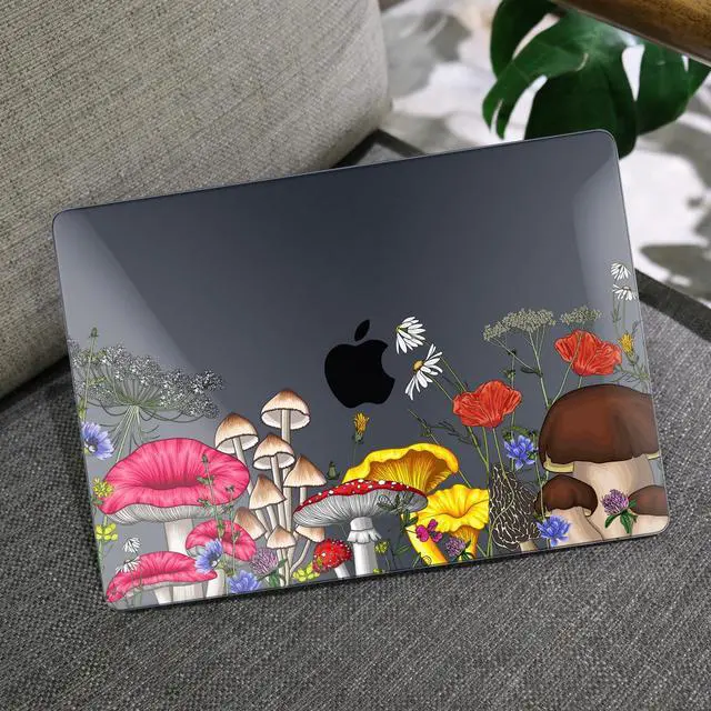 Alt view image 5 of 5 - MEEgoodo for MacBook Air 13 inch Case 2021 2020 2019 2018 Released A2337 M1 A2179 A1932 with Touch ID, Plastic Hard Shell & Keyboard Cover Compatible with MacBook Air Case 13.3, Forest of Mushrooms