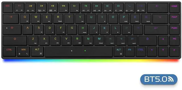 Main image of BAROCCOMiSTEL AIRONE BT Mechanical Keyboard, 65% Layout, Cherry MX ULP Switch, RGB Backlit, USB-C Cable, Windows/MacOS/iOS, Macro Support, Portable, Super Slim/Super Light, Black- Click (Tactile)