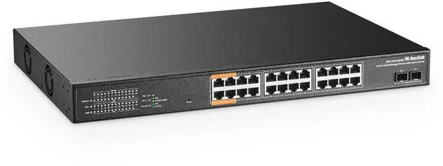 Main image of MokerLink 24 Port 2.5 Gigabit PoE Web Managed Switch with 2x10G SFP, 24 Port PoE IEEE802.3af/at/bt, 513W, L2 Managed Rack Mount Network Switch