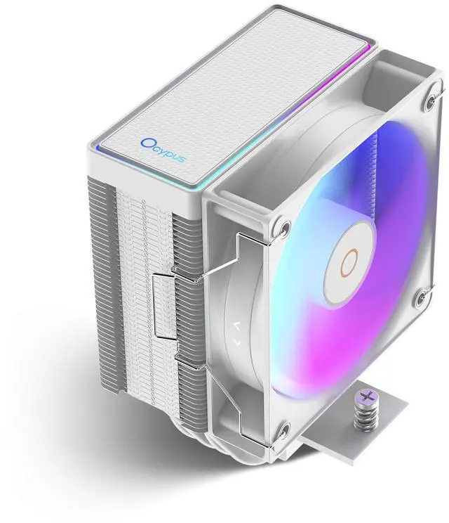 Main image of Gamma A40 ARGB WH Compact CPU Cooler,100mm PWM Fan,133mm Height Single Tower Computer CPU Air Cooler,4 Copper Heat Pipes,ARGB Function,Fancy Top Cover,for Intel LGA 115X/1200/1700/1851&AMD AM4/AM5