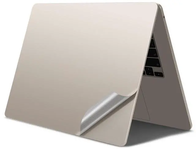 Alt view image 2 of 5 - 4 in 1 Ultra Thin 3M Vinyl Full Size Laptop Skins Decals Palm Rest Skin Sticker for 2025+ MacBook Air 13.6 Inch M4(Model: A3240) and 2022+ MacBook Air 13.6" M2 M3(Model: A2681/A3113) -Starlight