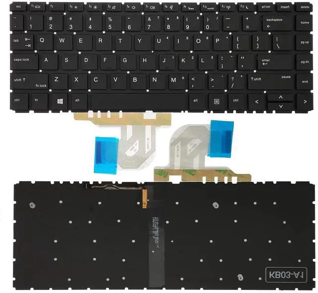 Alt view image 2 of 5 - PAEBAI+ Replacement Laptop Keyboard Backlight for HP ProBook 440 G6 445 G6 440 G7 445 G7 US Layout
