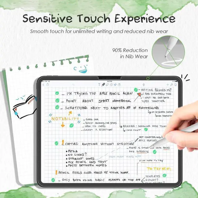 Alt view image 5 of 5 - PandaShield 2-Pack Paper-feel Screen Protector Easy-install for iPad Pro [11-in.] M4 (2024),Matte Natural Writing,Easy Installation Box,Apple Pencil Compatible,Bubble Free,Scratch Resistant