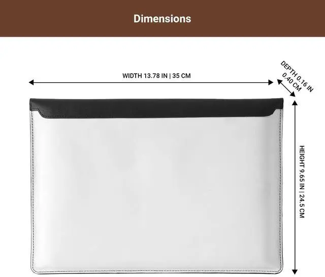 Alt view image 3 of 5 - BEVEL & AWL Dual Harmony 100% Leather Sleeve for Pro 14 Inch (M1, M1 Pro, M2, M2 Pro & M3) 2021-2024, Premium Handcrafted Air Sleeve, Laptop Sleeve 13 Inch & 14 Inch Case