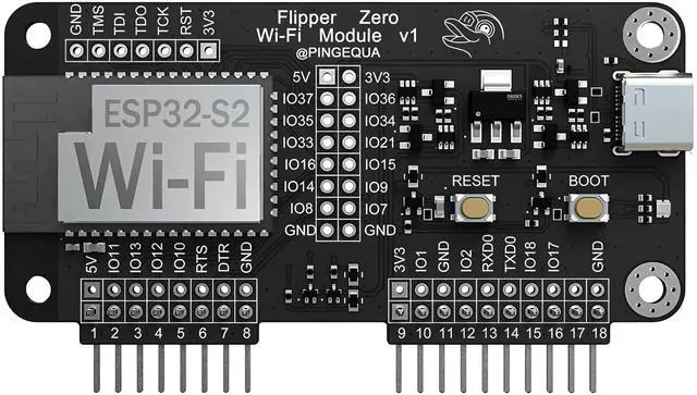 Alt view image 2 of 5 - Flipper Zero Wi-Fi Devboard Kit with Marauder Firmware, Includes Prototyping Board, Header Pins and Jumper Wires