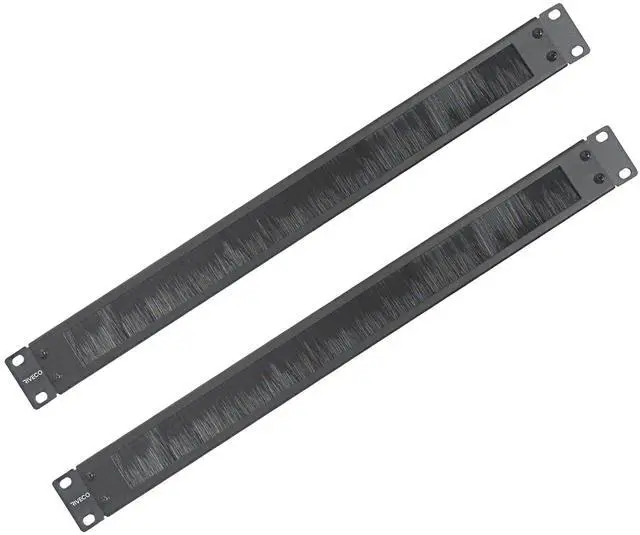 Main image of RIVECO 1U Brush Panels for Rack Cable Management, Server Rack Cable Organizer 1U Brush Managers for 19 Inch Network Rack Mount Black 2 PCS