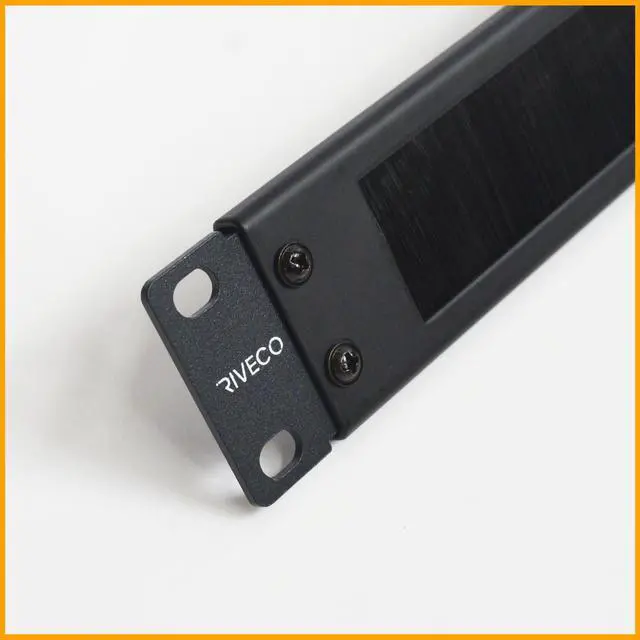 Alt view image 3 of 4 - RIVECO 1U Brush Panels for Rack Cable Management, Server Rack Cable Organizer 1U Brush Managers for 19 Inch Network Rack Mount Black 2 PCS