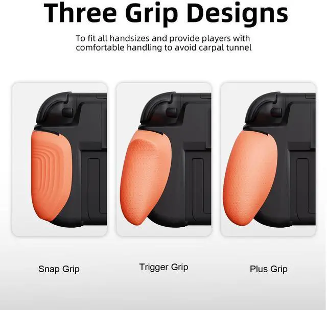 Alt view image 4 of 5 - Savage Raven by Skull & Co. NeoGrip Bundle: an Ergonomic Grip Hard Shell with Replaceable Grips [to fit All Hands Sizes] for Nintendo Switch 2 with Maxcarry Carrying Case - Black