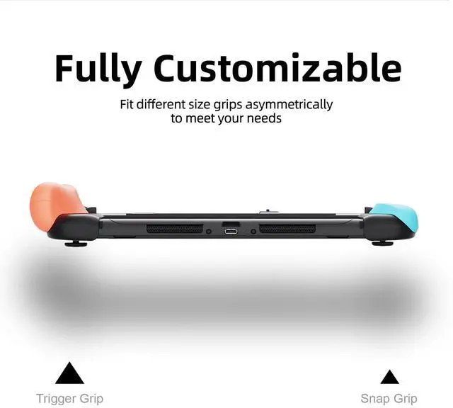 Alt view image 5 of 5 - Savage Raven by Skull & Co. NeoGrip Bundle: an Ergonomic Grip Hard Shell with Replaceable Grips [to fit All Hands Sizes] for Nintendo Switch 2 with Maxcarry Carrying Case - Black