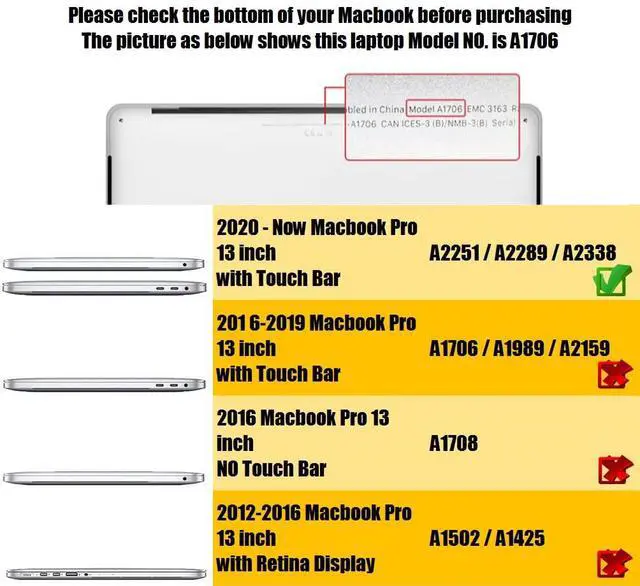 Alt view image 2 of 5 - Se7enline Compatible with MacBook Pro M1/M2 A2338/A2251/A2289 Hard Laptop Cover for Mac Pro 13 with Touch Bar 2024/2023/2022/2021/2020 &Sleeve&Keyboard Cover&Screen Protector&Dust Plug,Avocado Green