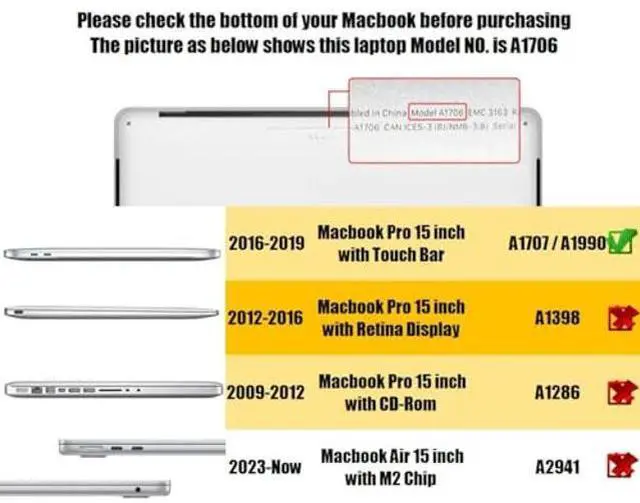 Alt view image 2 of 5 - Se7enline Compatible with MacBook 15 inch Case A1707 A1990 for 2019 2018 2017 2016 15-inch Macbook Pro Touch Bar Laptop Hard Shell Case&Keyboard Cover Skin&Touchpad Protector,Green Pink White Flower