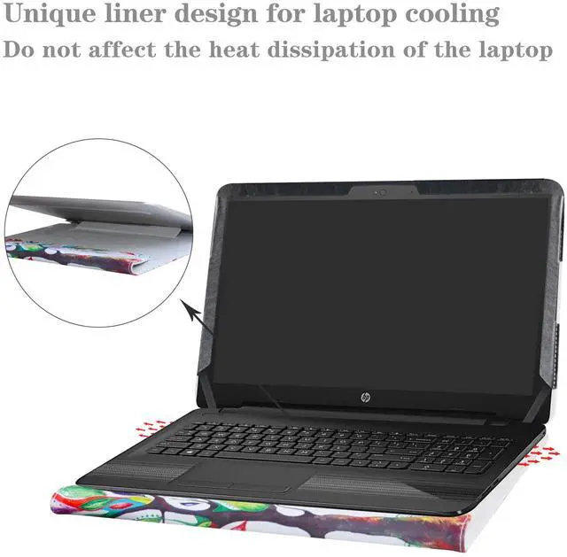 Alt view image 3 of 5 - Alapmk Protective Case Cover for 15.6" HP Notebook 15 15-daXXXX (Such as 15-DA0012DX)/15-dbXXXX (Such as 15-DB0011DX 15-DB0010NR) Laptop[Not fit 15-bsXXX/15-bwXXX/15-acXXX/15-ayXXX],Love Tree