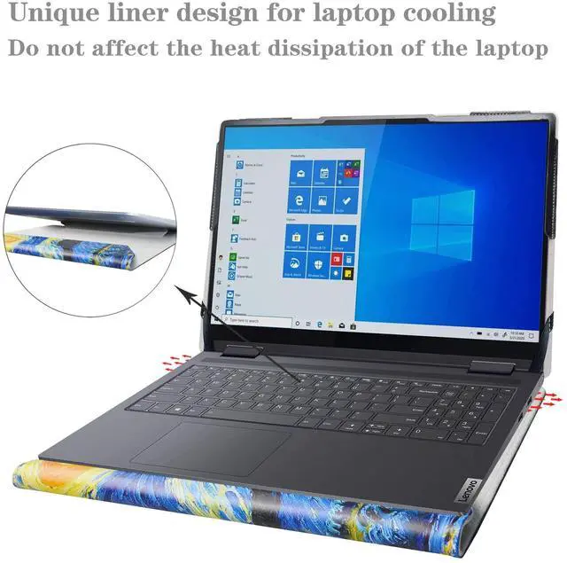 Alt view image 4 of 5 - Alapmk Protective Case for HP EliteBook 660 G11/EliteBook 665 G11/EliteBook 860 G11/ProBook 460 G11/ProBook 465 G11/ZBook Power 16 G11/ZBook Firefly 16 G11/EliteBook 860 G10 G9 16" Laptop,Starry Night