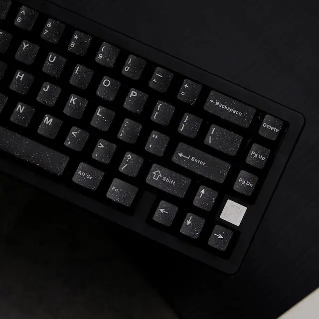 Alt view image 5 of 5 - 114 Keys Doubleshot Translucent Keycaps, Glitter Black keycaps, Cherry Profile Keycap Set for 60% 65% 75% Mechanical Keyboard Cherry Mx Switches