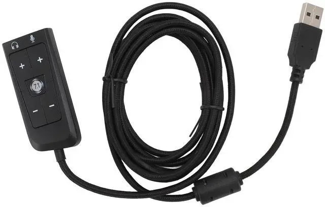 Alt view image 4 of 5 - USB to 3.5mm Jack Audio Sound Card Adapter with Headphone and Microphone Jack for Kingston Cloud II PC,Laptop,Linux,Desktops, and More Device