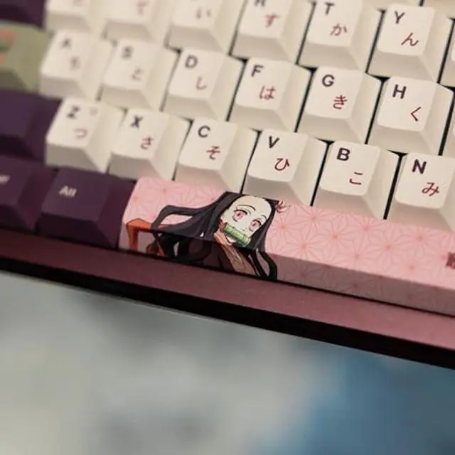 Alt view image 3 of 5 - Team Liquid Demon Slayer Kimetsu No Yaiba Nezuko PBT Dye Sublimation Keycaps for Mechanical Gaming Keyboards, Cherry MX Switches, Custom Side Print, ANSI ISO Support, US Layout - Officially Licensed