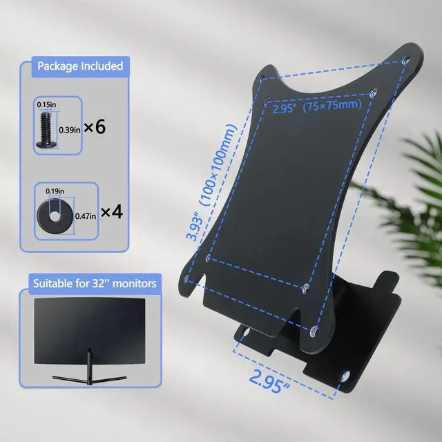 Alt view image 5 of 5 - UR59C vesa Mount Adapter is Only Compatible with Samsung UR59 Series ViewFinity 4K Monitor(Fits U32R590, U32R591, U32R592 UR59C Monitor) (Black)