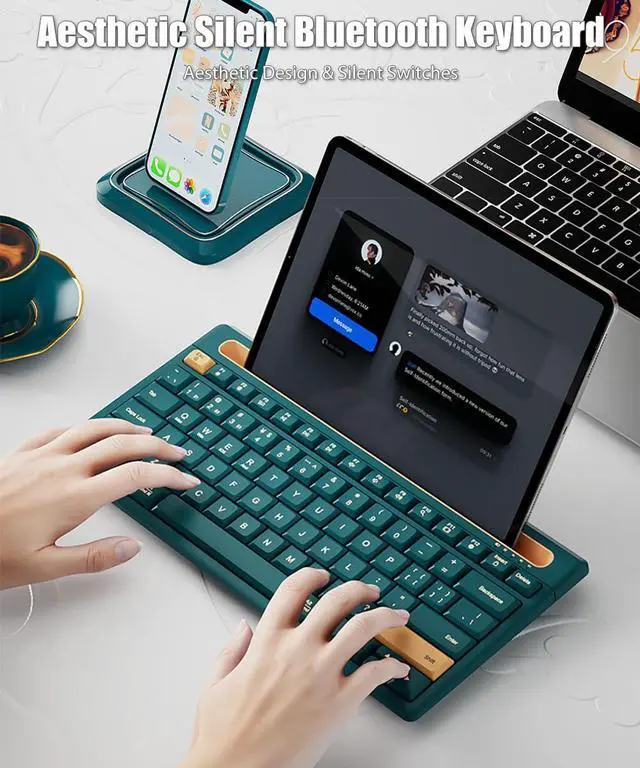 Alt view image 5 of 5 - TISHLED Bluetooth Keyboard with Tri-Mode Numpad