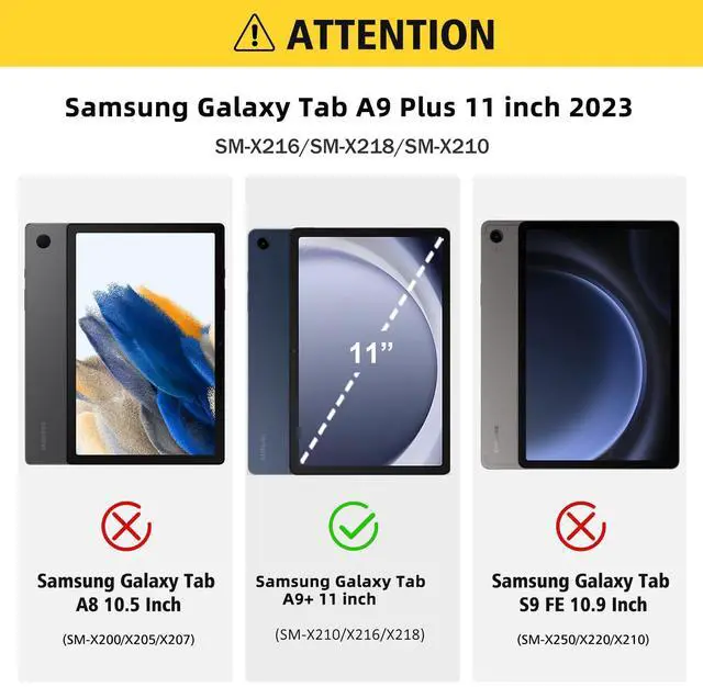 Alt view image 2 of 5 - TSQQST Case for A9+ Plus 11" 2023 for Kids Girls with Screen Protector Stand&Hand Shoulder Strap | Rugged Protective Case for A9 Plus Tablet SM-X210/X216/X218-Rainbow Pink