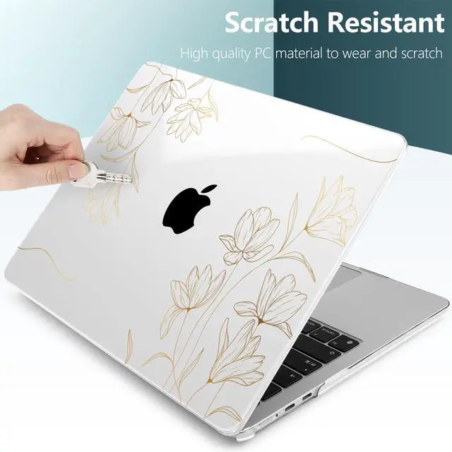 Alt view image 4 of 5 - TWOLSKOO for M4 MacBook Air 13.6 inch Case 2025-2022 Release M4 A3240 M3 A3113 M2 A2681, Plastic Hard Shell & Screen Protector & Keyboard Cover & Trackpad Film, Florals X449