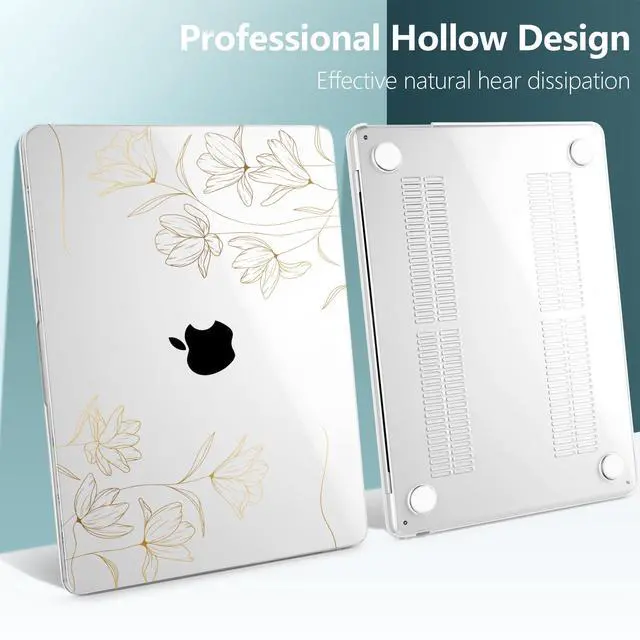 Alt view image 5 of 5 - TWOLSKOO for M4 MacBook Air 13.6 inch Case 2025-2022 Release M4 A3240 M3 A3113 M2 A2681, Plastic Hard Shell & Screen Protector & Keyboard Cover & Trackpad Film, Florals X449