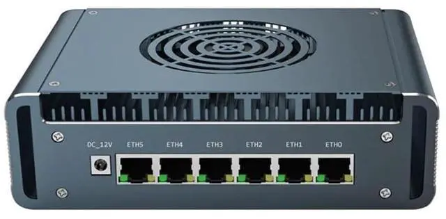 Main image of UDPTCP Micro Firewall Appliance, 6 i226-V 2.5Gbe LAN Ports, Fanless Mini PC Intel Core i7-1265U Twelve Core,2*DDR5 1*M.2 Support AES-NI Barebone Router PC VPN,HDMI DP USB3.0 NO RAM NO SSD
