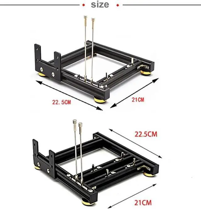 Alt view image 3 of 5 - Ukrmon Video Card Holder Bracket Support ATX Power Supply EXP GDC Graphics Dock PCI-E Extension Riser Cable DIY ATX case Computer Graphics Card Holder Aluminum