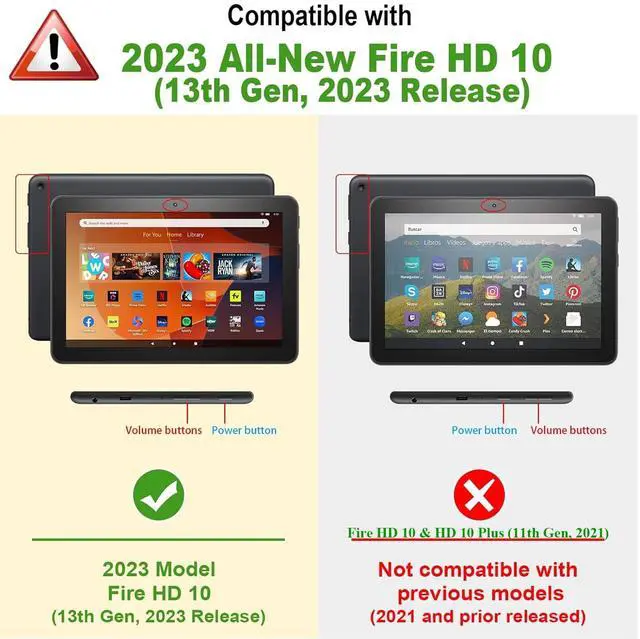 Alt view image 2 of 5 - UUcovers Case for All-New Kindle Fire HD 10 Tablet (only 13th Generation,2023 Release) 10.1" Trifold Lightweight Stand Hard Shell Cover with Auto Wake/Sleep for Fire HD 10 2023,Starry Night Van Gogh