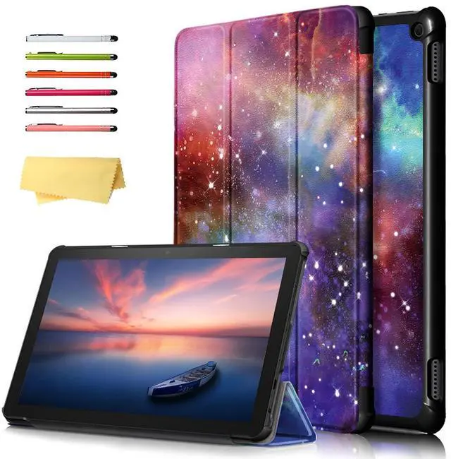 Main image of UUcovers 10.1" Kindle Fire HD 10 (11th Gen) & Fire HD 10 Plus (11th Gen) Case (Only Compatible with 11th Generation Tablet, 2021 Release) Folio Stand Smart Cover with Auto Sleep/Wake, Purple Galaxy