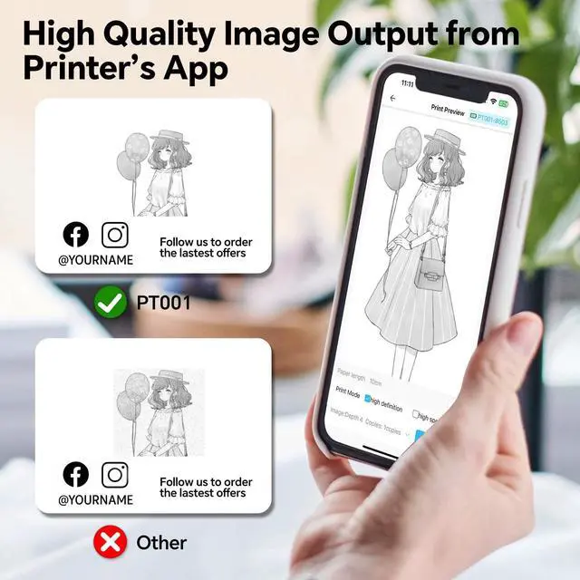 Alt view image 3 of 5 - Label Maker Machine with Tape - Bluetooth Thermal Label Printer, Mini Sticker Maker for Home, Office, School & Small Business, Includes 2 Rolls of Label Paper