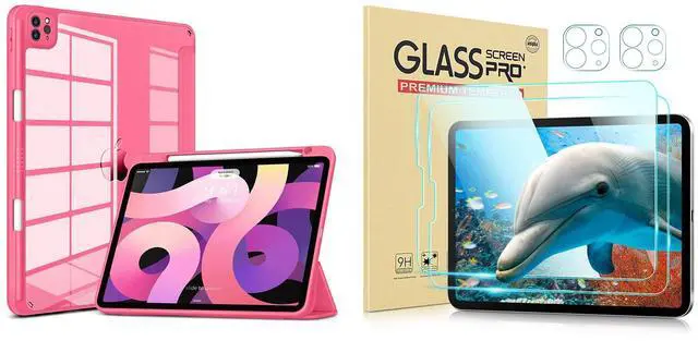 Main image of iPad Pro 11 & Air 10.9 Clear Watermelon Case and 2 PC Tempered Glass