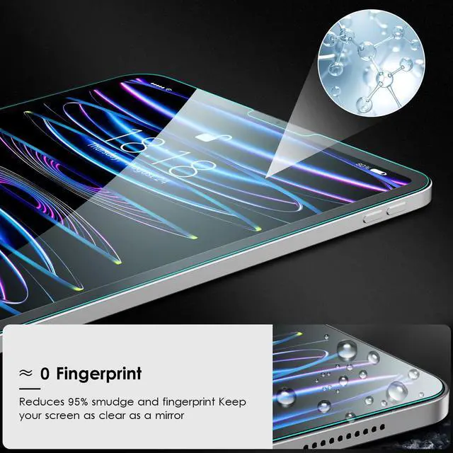 Alt view image 5 of 5 - iPad Pro 11 & Air 10.9 Clear Watermelon Case and 2 PC Tempered Glass