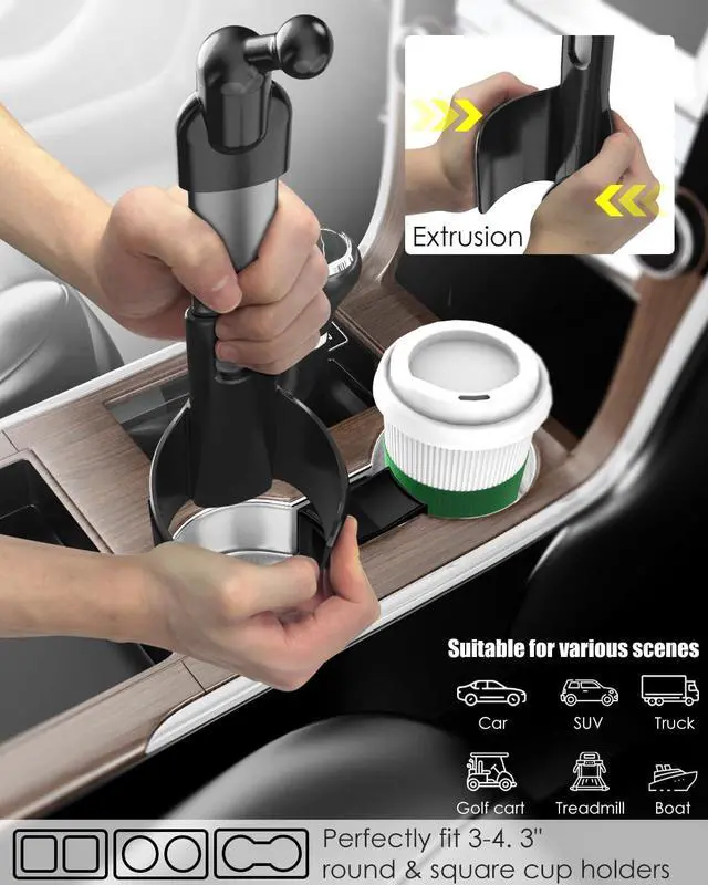 Alt view image 5 of 5 - Wukanleng Car Cup Holder Tablet Mount, Tablet Holder for Car Bottle with Stabilize Metal Telescopic Arm for Car SUV Truck Hand Free Compatible with iPad Pro 12.9 Air Mini, Galaxy Z, 4-13" Devices