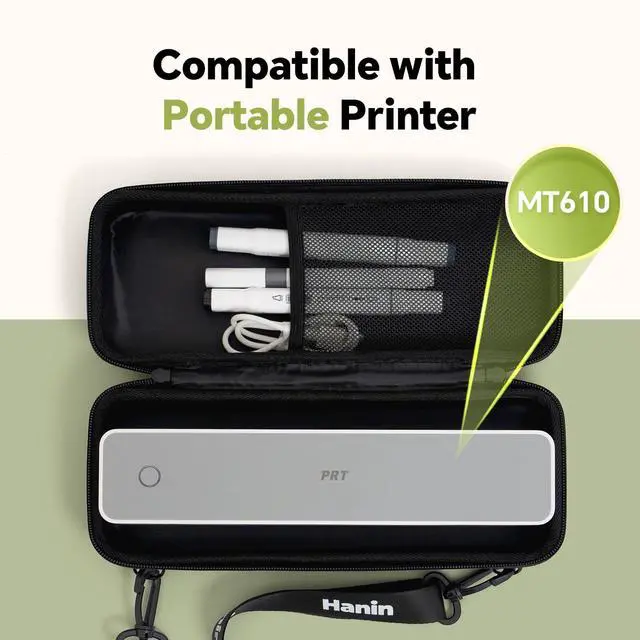Alt view image 2 of 5 - PRT Portable Carrying Case, Compatible iDPRT/HPRT MT610 Portable Thermal Printer, Storage Bag for Thermal Printer and Accessories (Case Only), Black
