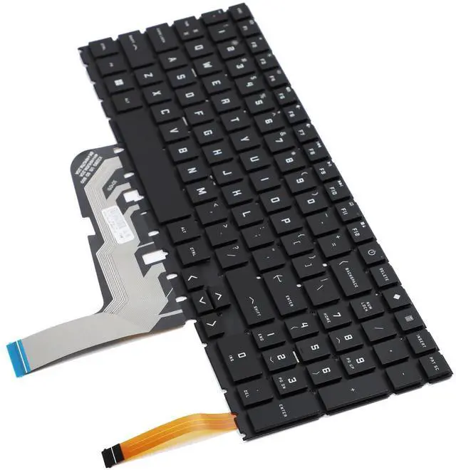 Alt view image 4 of 5 - Replacement Colorful Backlight Keyboard for HP Omen 6/7 15-EK 16-B 16-C Series Laptop, Red Letters US Layout Backlit Keyboard P/N: TPN-Q236 TPN-Q265 TPN-Q280 TPN-C167
