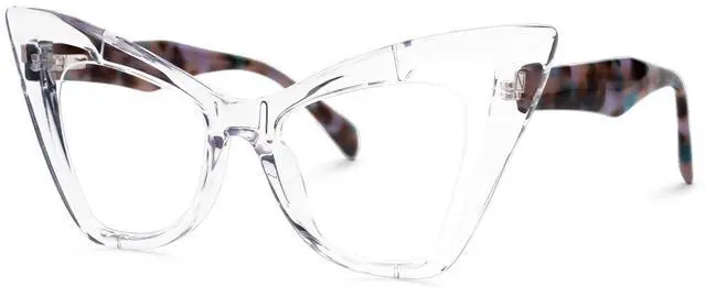 Alt view image 2 of 5 - Zeelool Stylish Butterfly Blue Light Blocking Glasses for Women Asta JGA706778-04 Crystal