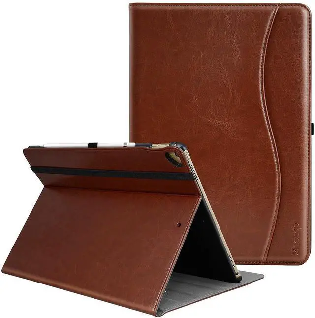 Main image of ZtotopCase for iPad Pro 12.9 Inch Case 2017/2015 (Old Model,1st & 2nd Generation), Premium PU Leather Business Folio Cover with Auto Wake/Sleep, Document Card Slot, Multiple Viewing Angles,Brown