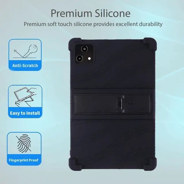 Alt view image 5 of 5 - zukof Case for T-Mobile Revvl Tab 5G 2023 Tablet with Screen Protector, Soft Silicone with Adjustable Stand Cover for 2023 T-Mobile REVVL Tab 5G 10.36 Inch Tablet (Black)