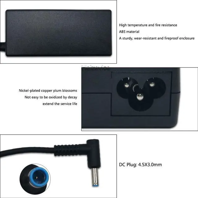 Alt view image 5 of 5 - Heizevice Laptop Charger for HP EliteBook 840 G3 G4 G5 G6 G7 850 G3 820 725 745 755 X360 Probook 640 G5 650 G2 430 440 450 G2 G3 G5 Ac Adapter Notebook Power Supply Cord 65W 4.5x3.0mm