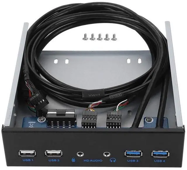 Main image of 5.25 Inch Front Panel USB Hub with 2 x USB 3.0 Ports & 2 x USB 2.0 Ports & 1 x HD Audio Port 19 Pin Extension Front Panel Card Reader Support WinXP/2003/VISTA/2008/Windows
