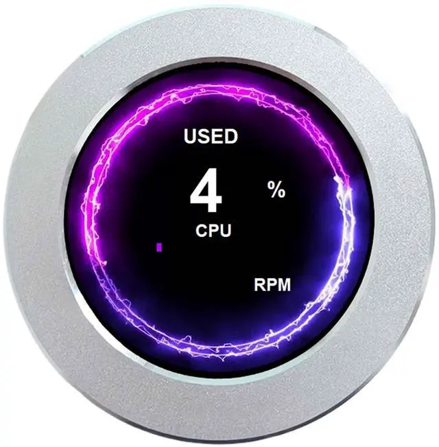 Main image of VSDISPLAY 2.1 Inch Round LCD Screen 480x480 CPU Temperature Date Monitoring Display for Computer PC Case Liquid Cooler,Silver